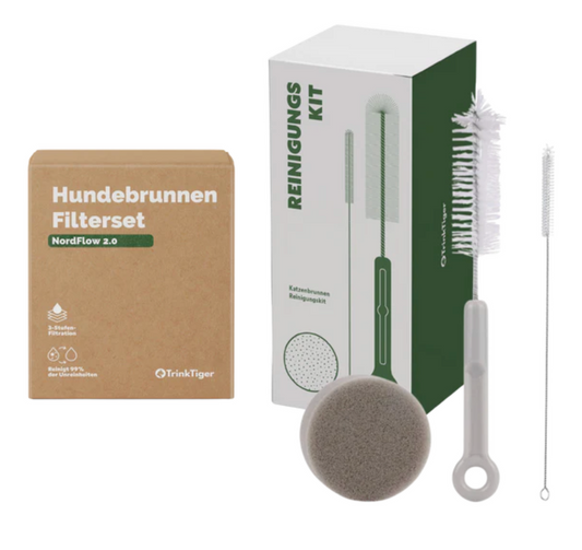 6x Gratis Filter & Reinigung Kit - PfotenSauber Hundebrunnen